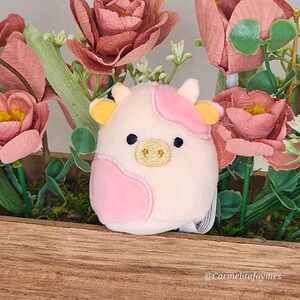 RESHMA 🐮 UK HTF Pink & Cream Cow Squishville Original Squishmallow ☆ NWT ☆
